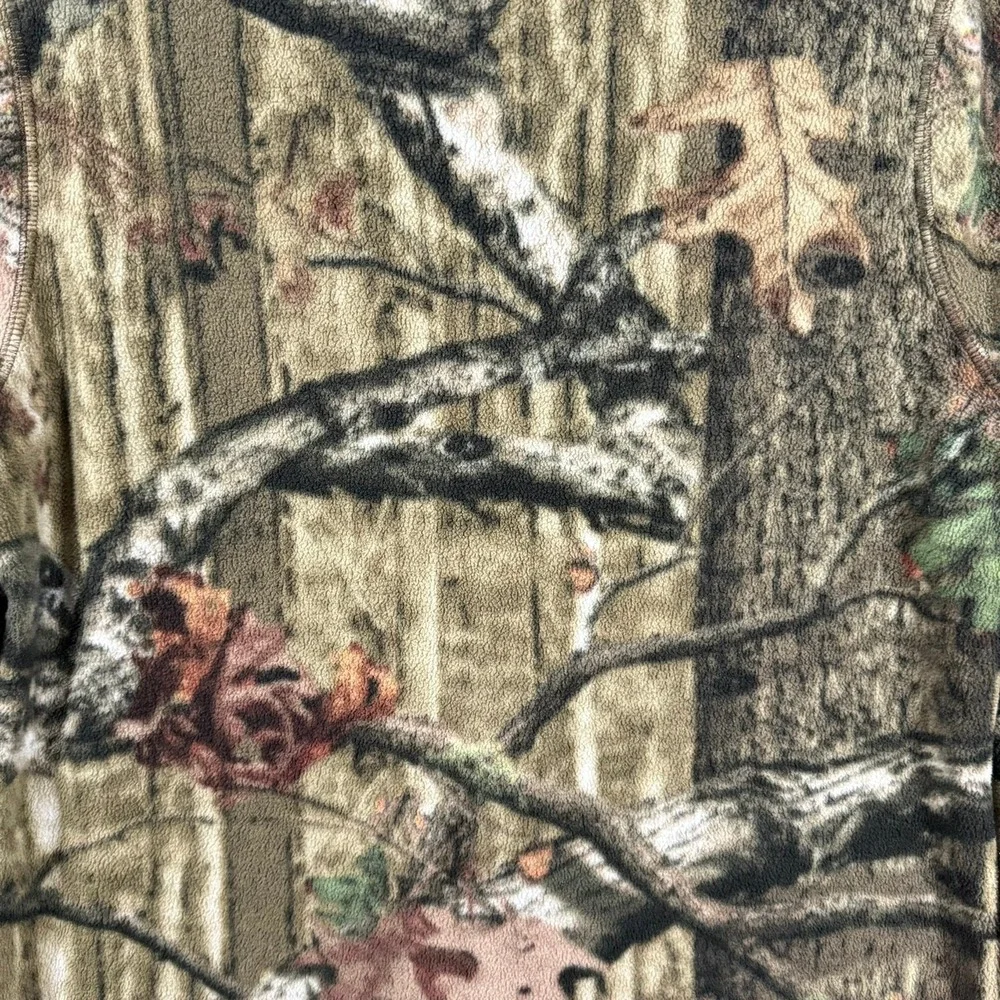 Mossy Oak Break-Up Infinity Fleece Jacket XL 16-18 Pink Trim Full Zip Camo